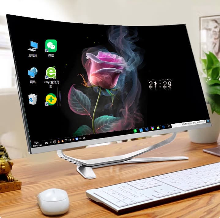 New All-in-One PC i7 High-End Edition for Home Office Online Classes Learning Cash Register Stock Trading Complete Set