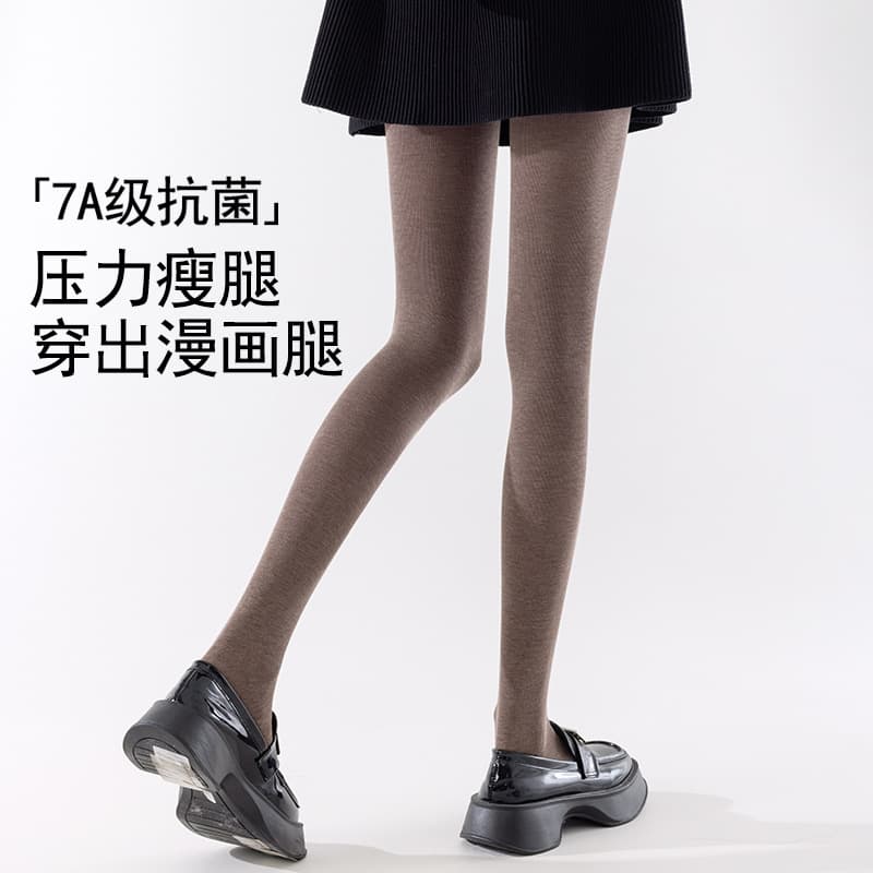 Autumn/Winter Cotton Flat Waist Pantyhose Women Bare Legs Illusion Black Stockings Ladies Fleece-Lined Thick Tights Wholesale