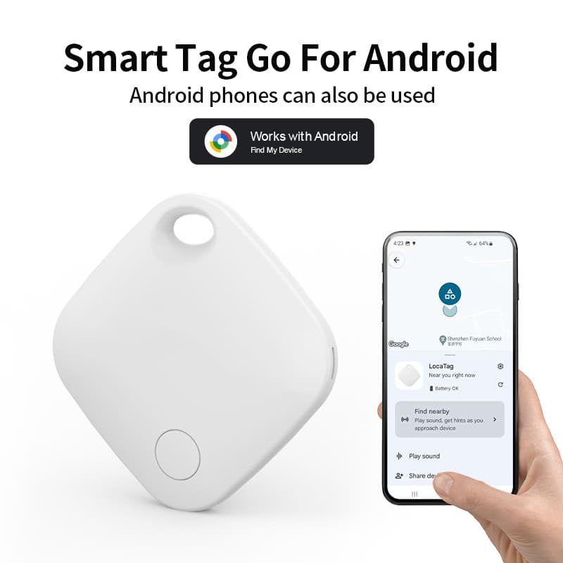 Android Airtag anti-loss device for luggage and pets, Google certified locator.