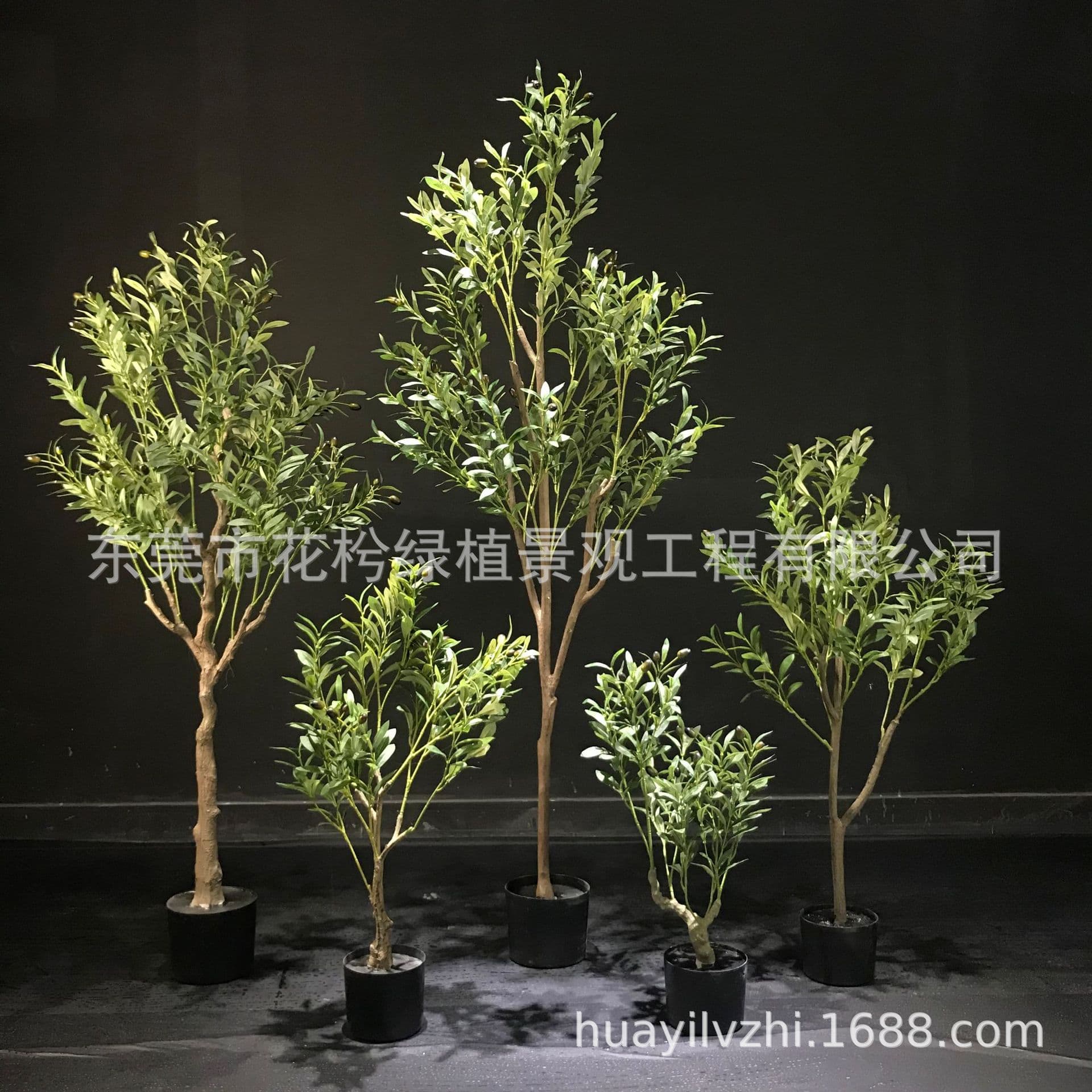 Simulated olive trees, large, medium and small potted plants, green plants, plastic tree poles, removable split home furnishings manufacturers