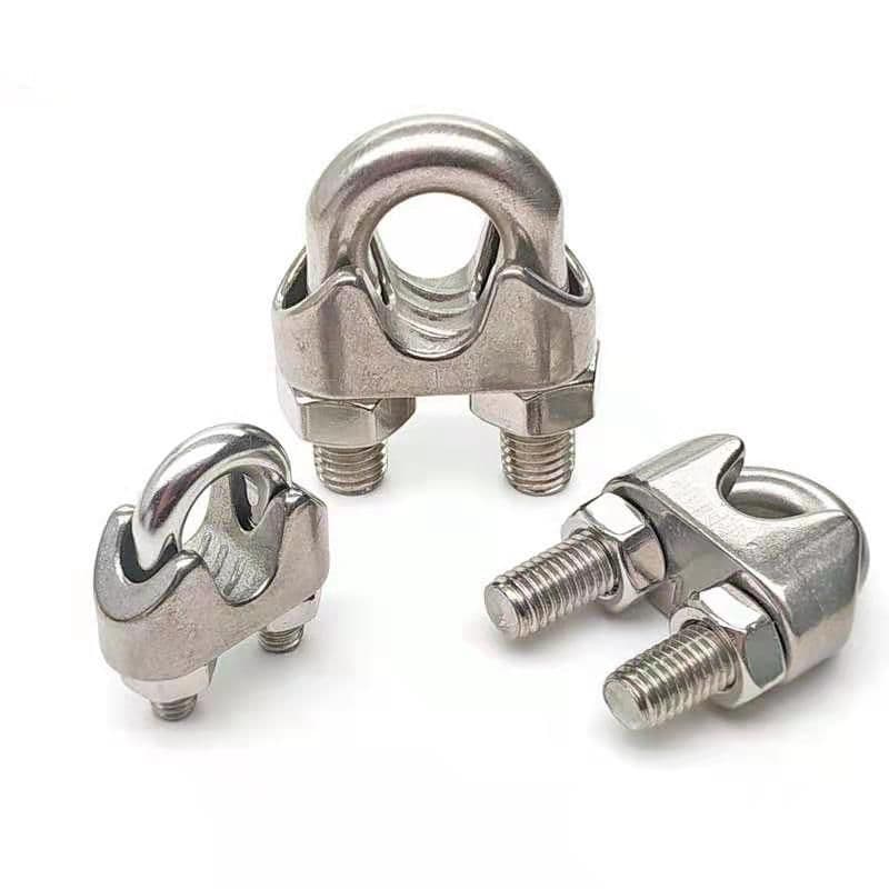 Hot Selling Stainless Steel 201 304 316 Wire Rope Clip Clamp M2-M24 U-Type Rope Clamp One Piece Minimum Order