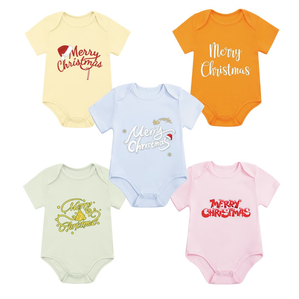 Halloween Christmas children's clothing infant jumpsuit newborn short-sleeved fart clothing baby triangle
