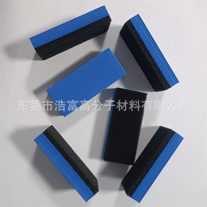 Factory Direct Car Coating Sponge for Cleaning and Waxing, Blue 70x30*15mm Sponge Brush Coating Sponge