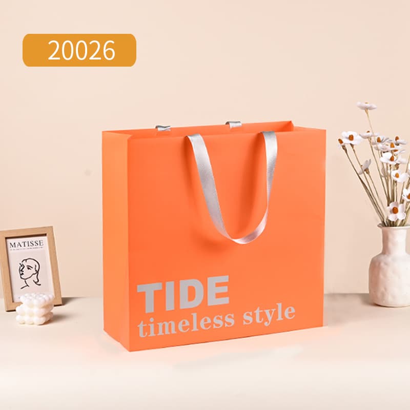 Custom Premium Thick Handbag Paper Bags for Men's and Women's Clothing Stores Without Waistline, Gift Shopping Bags, Factory Stock