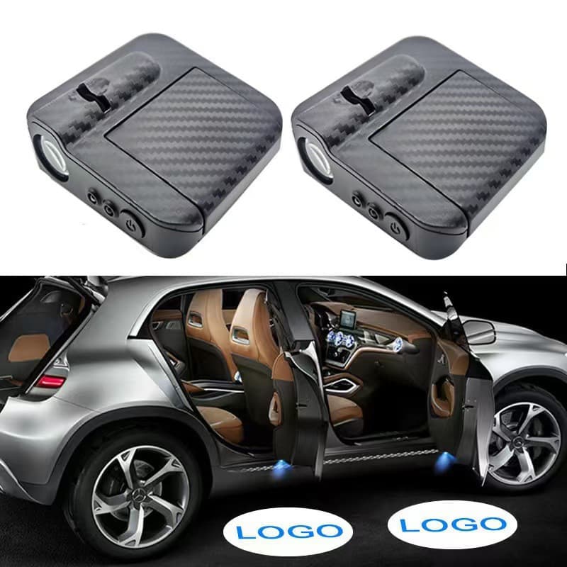 Car welcome light, door laser light projector light, atmosphere light, car decoration led wireless logo projector light
