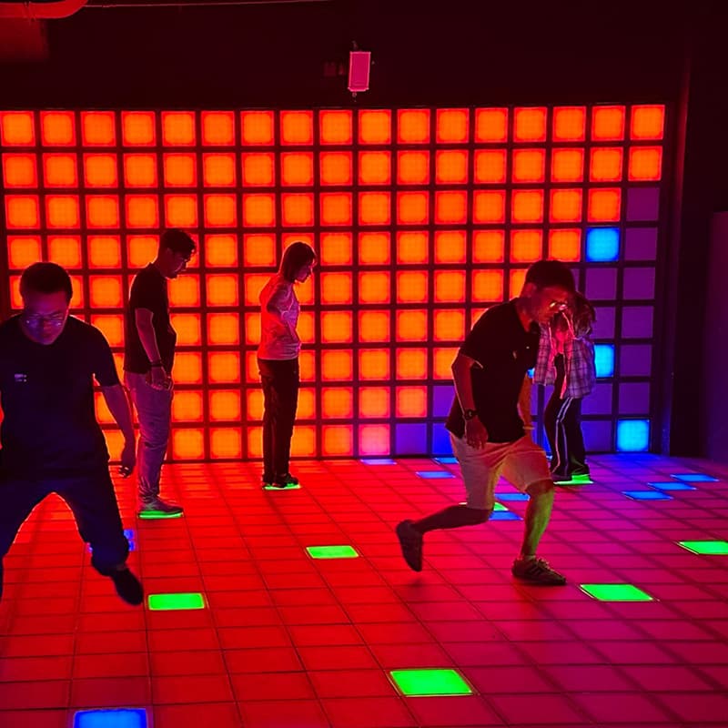 Cross-border Jumping Grid Game Light, Interactive LED Floor Tile for Escape Rooms, Multiplayer Parent-Child Motion Sensing