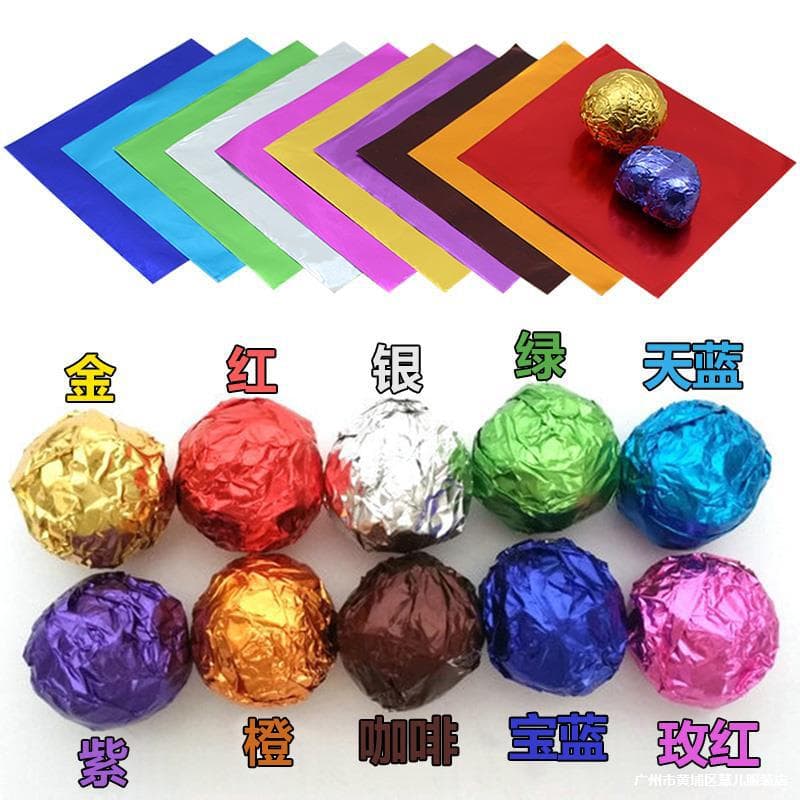 Wrapping tin foil aluminum foil for chocolate brown sugar glutinous rice egg black hair pill candy sesame ball foil