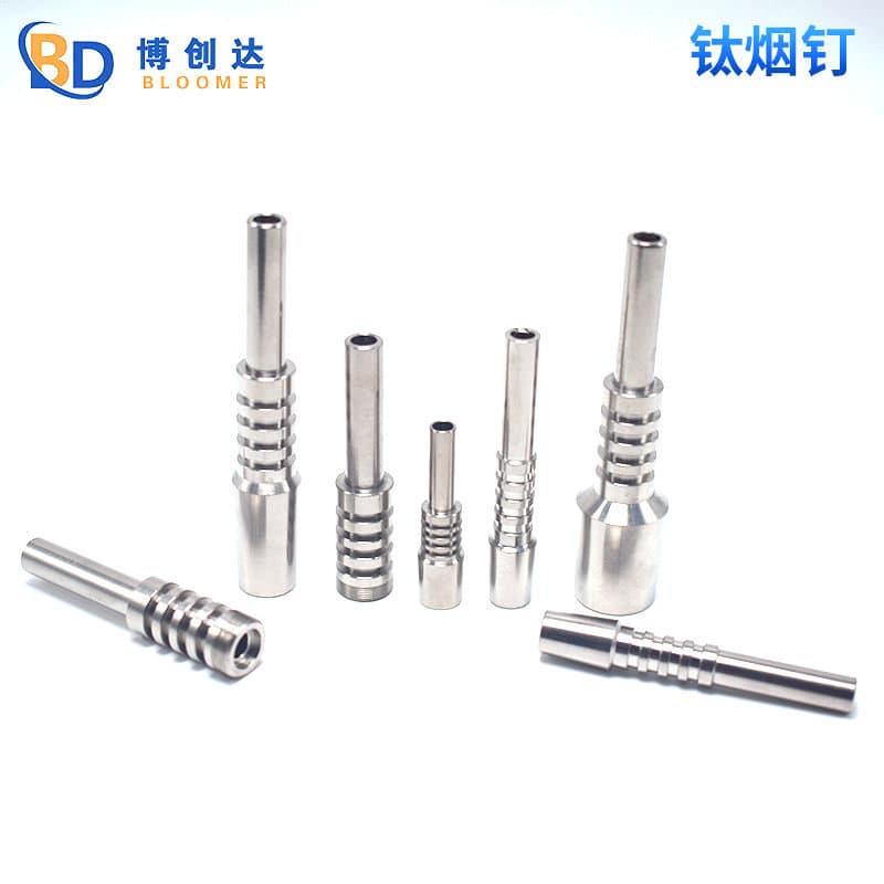 Wholesale Medium Titanium Smoking Pipe Nail CNC Titanium Nail Honey Tube Titanium Needle Titanium Alloy Smoking Rod