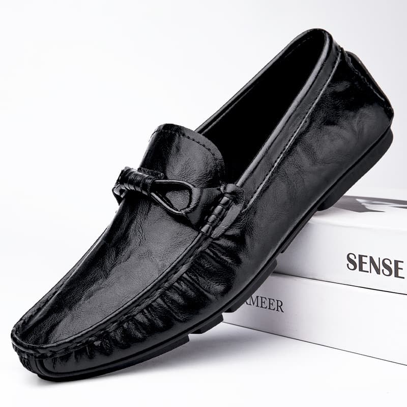 Genuine Leather Men's Shoes 2025 New British Business Shoes Breathable Soft Sole Casual Slip-on Loafers Men