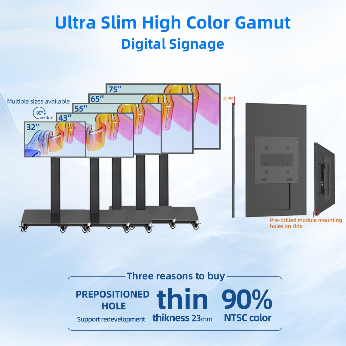 Factory Direct Supply New Multi-functional Ultra-Thin High-Definition Wall-Mounted 43-inch Multimedia Advertising Machine All-in-One In Stock