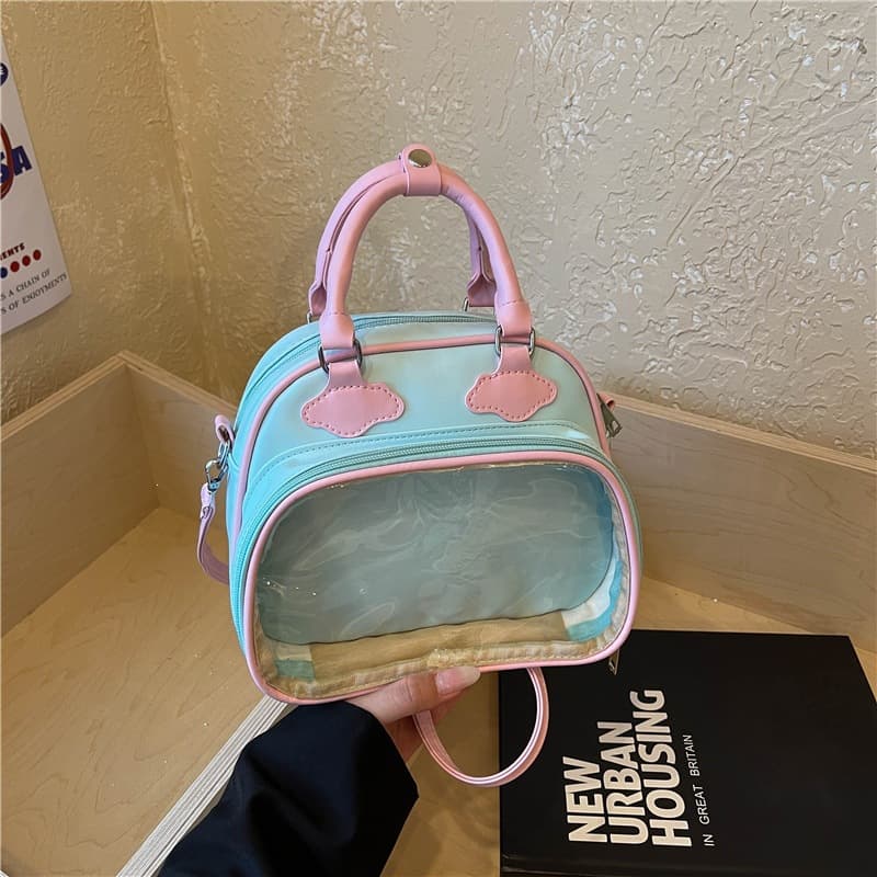 One-shoulder crossbody bag fashionable texture transparent pain bag women 2026 summer new trend commuter bag fashion handbag