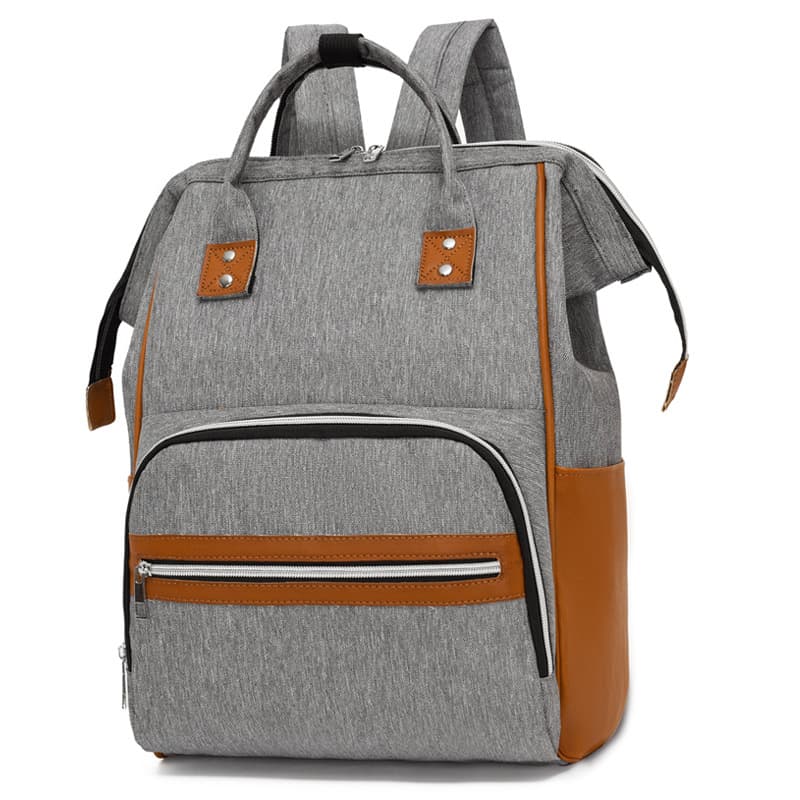 Vintage Patchwork Style New Foreign Trade Maternity Bag USB Convenient Travel Mom Bag Simple Mother Backpack