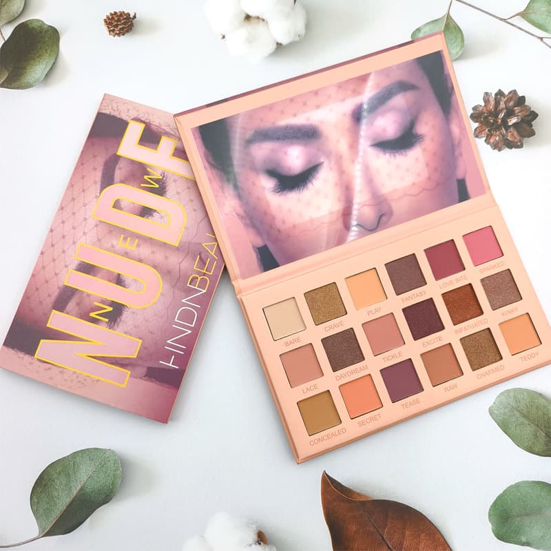 Huda 18-Color Desert Rose Eyeshadow Palette - Internet Celebrity TikTok Same Style Glitter Eyeshadow Pearl Cross-Border Cosmetics Wholesale