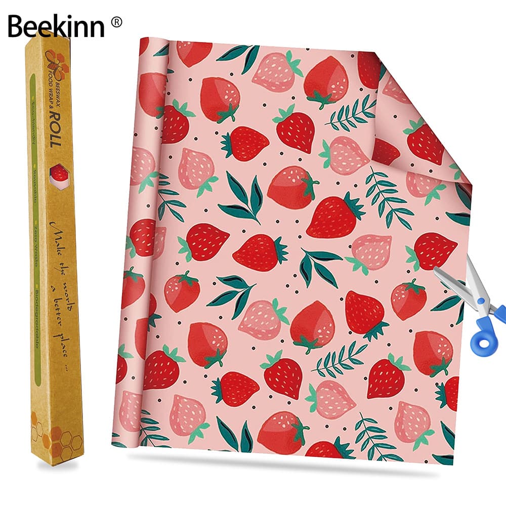Beeswax Wrap Roll Beeswax Bags Snap Closure Reusable Biodegradable FDA-Certified Factory Hot Seller for Cross-Border