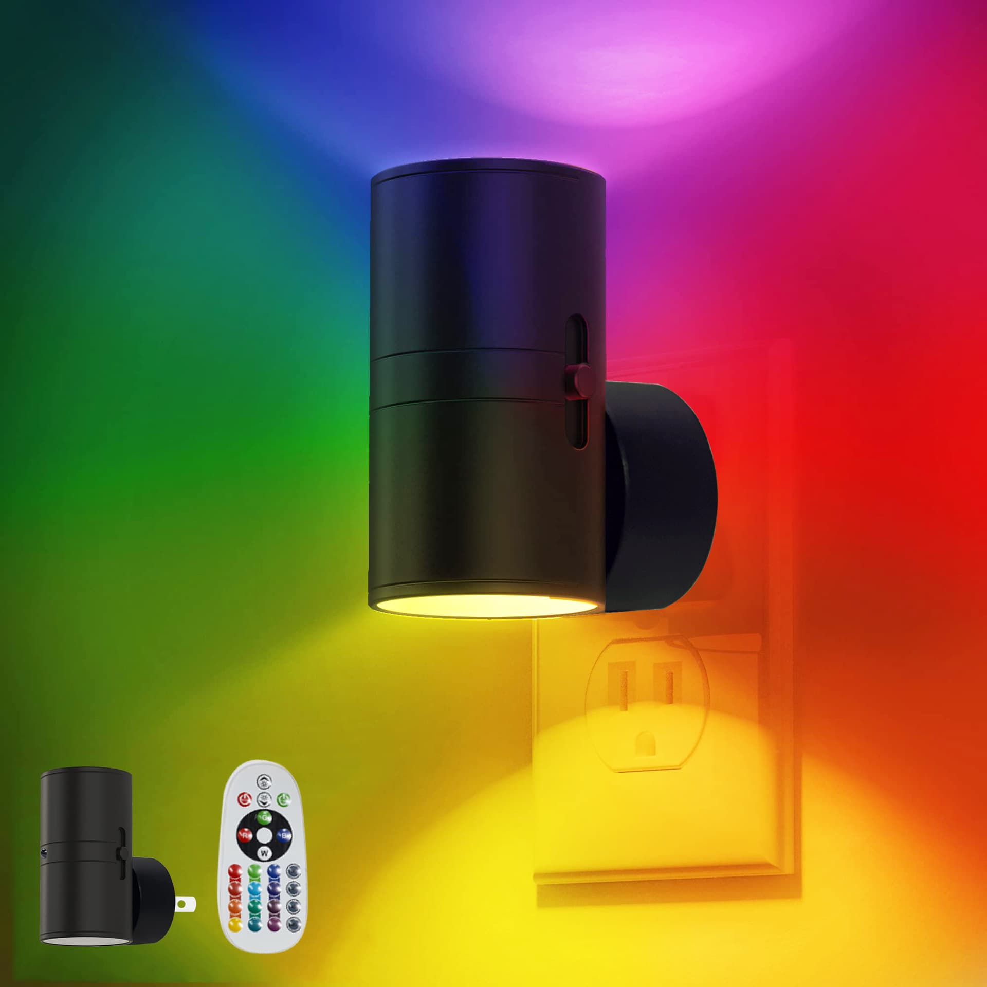 Cross-border Cylindrical LED Night Light, Baby Bedside Lamp, RGB Color-changing Downlight, Small Night Light for Indoor Decorative Lighting