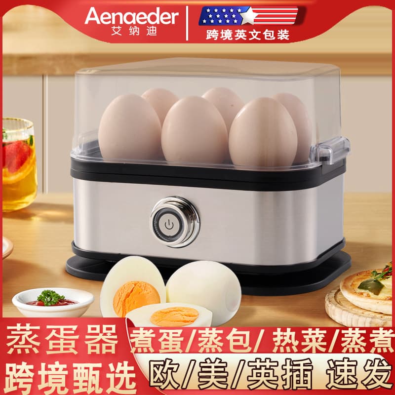 Stainless Steel Mini Portable Egg Cooker, Kitchen Steamer, Multifunctional Home Breakfast Maker