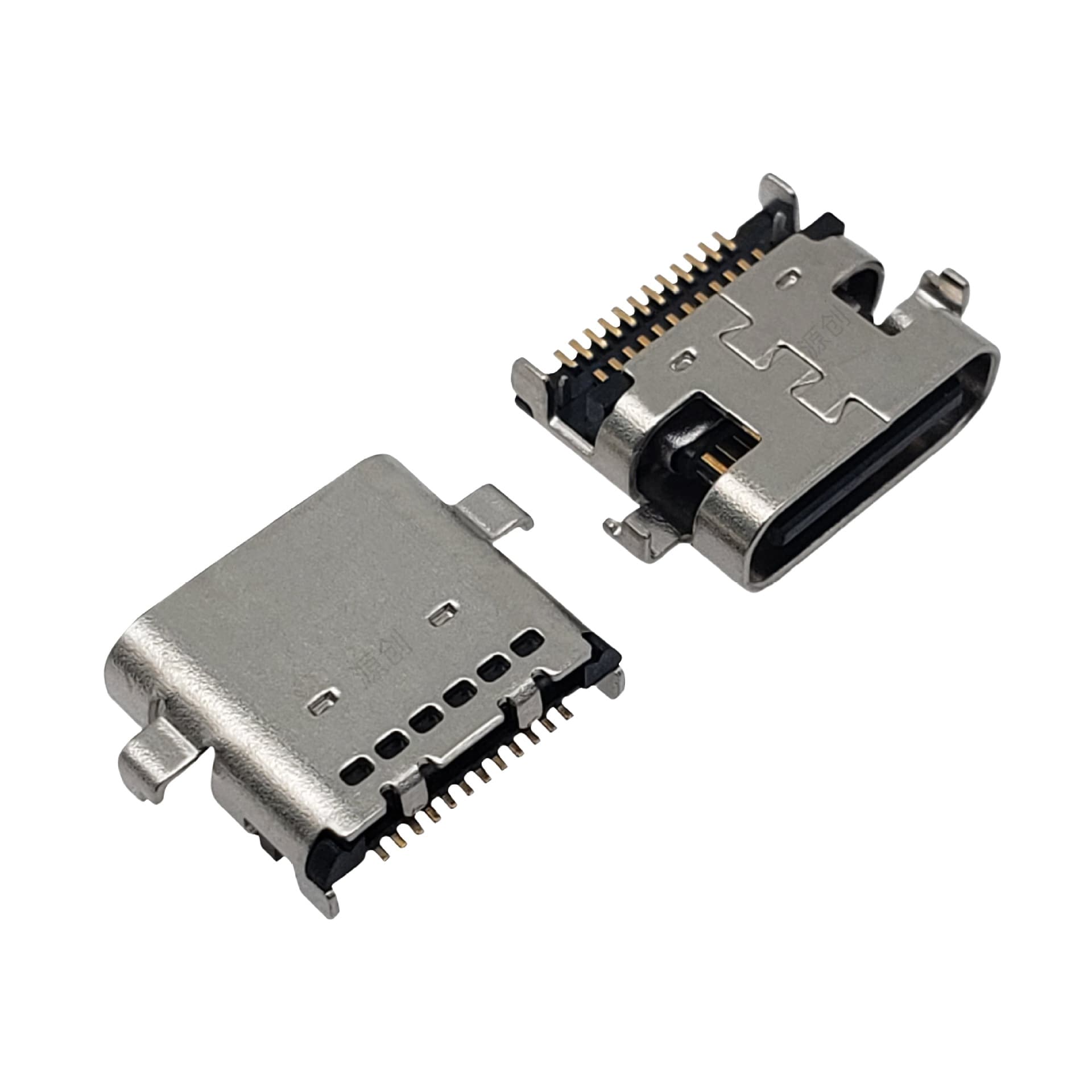 Type-C Female Socket 24Pin Horizontal Plug-In Board Four-Pin Sinking Board Double Row Patch Power Charging Socket USB Connector