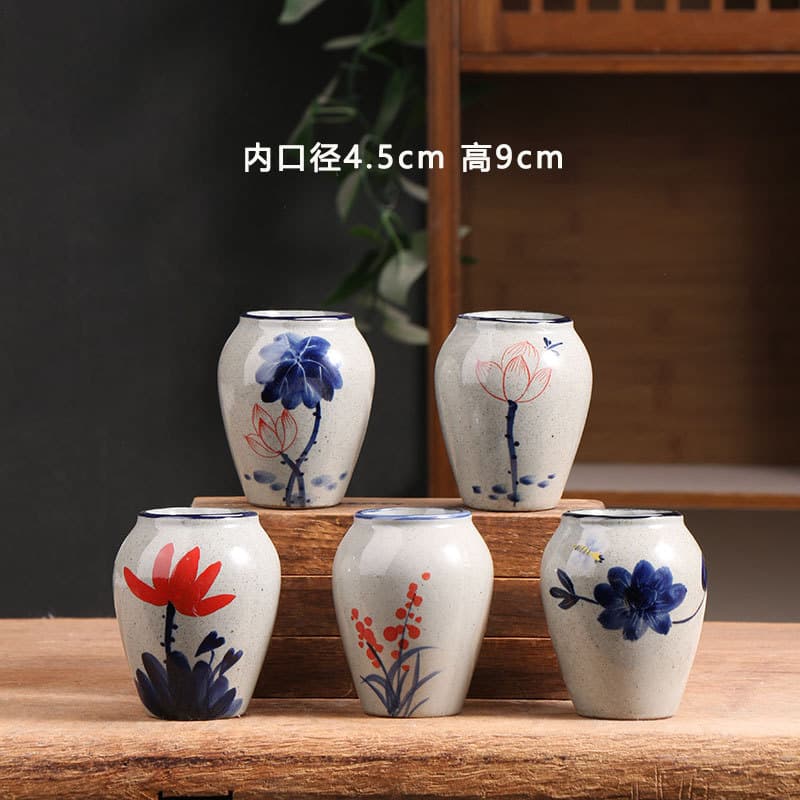 Small Coarse Pottery Creative Ceramic Planter for Succulents, Home Use, Clearance Wholesale, Clay Root Control Pot