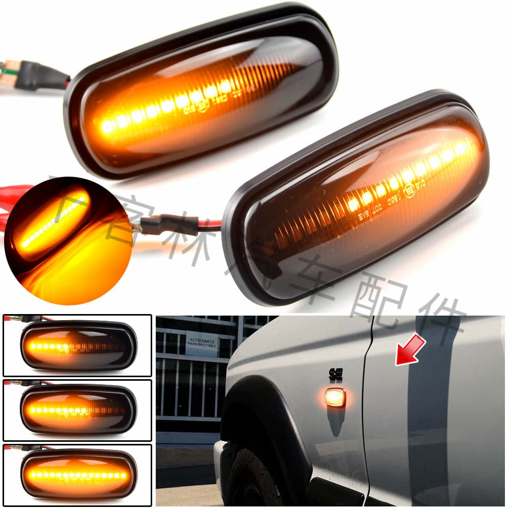 Yellow Flowing Side Turn Signal Light for Land Rover Discovery 2, Defender, Freelander 1 Fender Edge Light