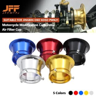 Motorcycle Carburetor Air Filter Adapter 50mm Aluminum Air Scoop PWK21 OKO KOSO Five