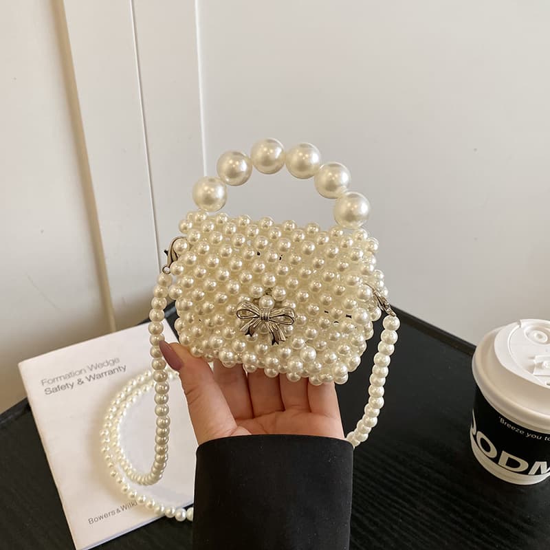 Pearl bag children's finished mini bag handbag coin purse cute children's crossbody bag children's accessories bag