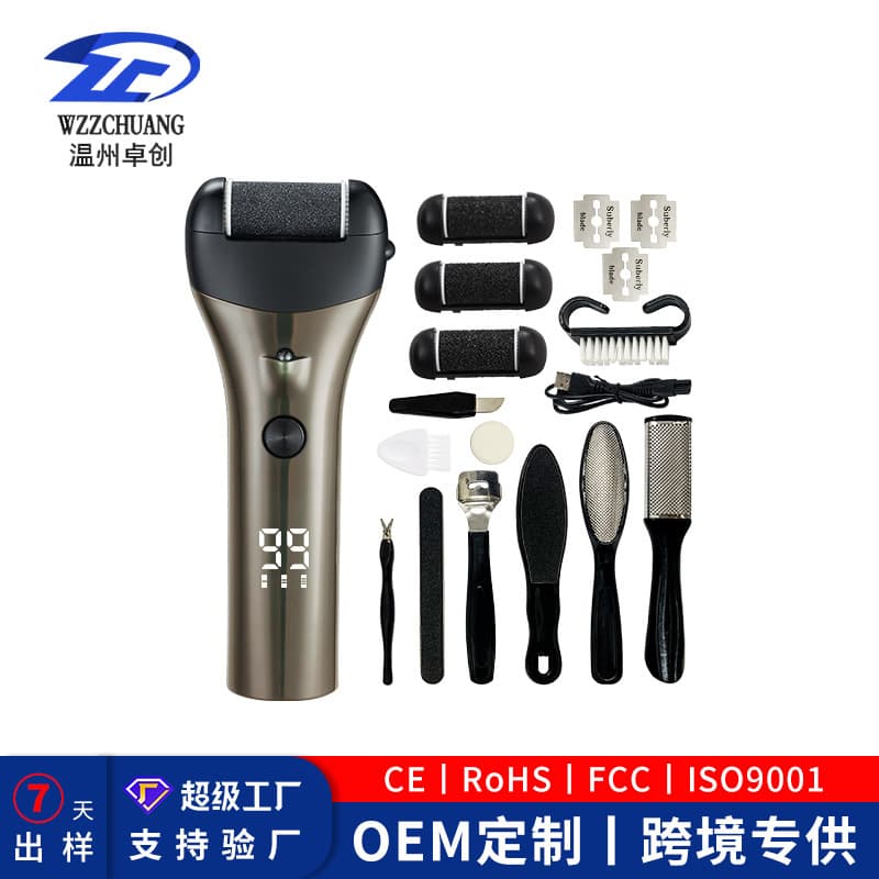 2024 New Cross-border Digital Display Three-speed Adjustable Electric Foot Grinder, Dead Skin and Callus Removal Pedicure Miracle Tool