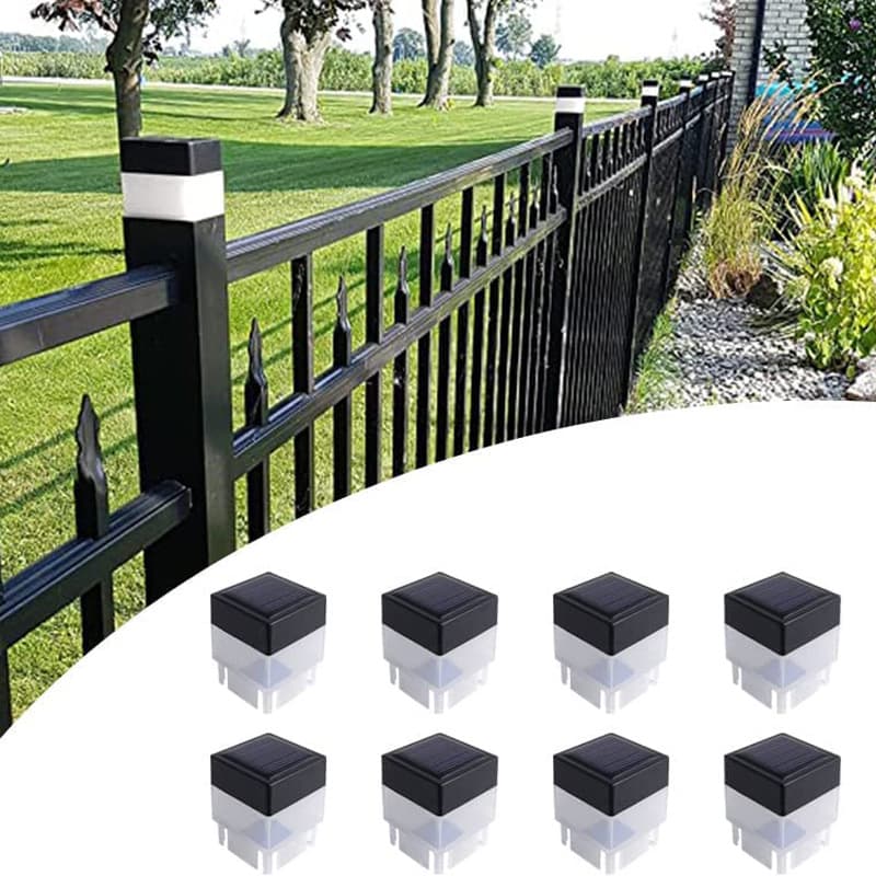 New Outdoor Solar Post Light, Solar Fence Light, Square Aluminum Tube 50*50, Fence Light, Wood Post Light