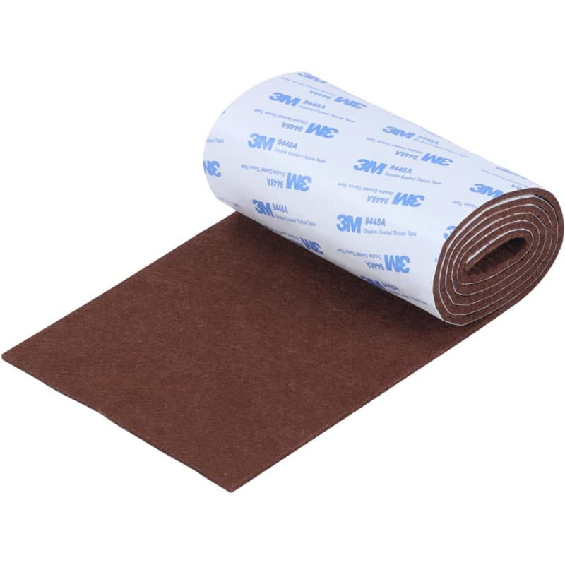 Felt furniture mats, non-slip self-adhesive cutable felt tape, brown heavy-duty felt strips/rolls, used to protect hard surfaces.
