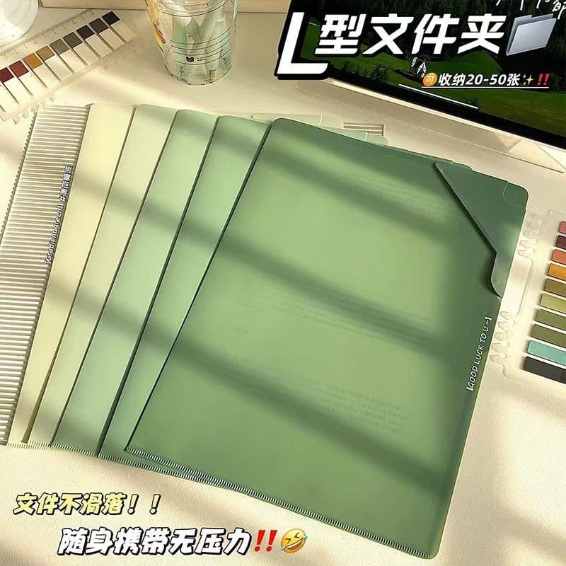 A4 single-page folder ins-style high-looking thickened large-capacity student test paper resume information storage universal