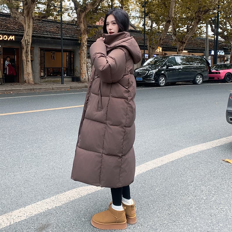 2026 Winter New Women's Long down Cotton Coat, Thickened Over-The-Knee Ankle-Length Loose Puffer Jacket