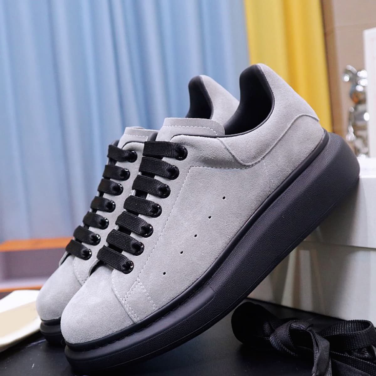 Cool Qi True Leather European Style Men's Shoes Board Shoes Hairdresser Trendy Brand Sports Old Man Shoes Thick Bottom Frosted L