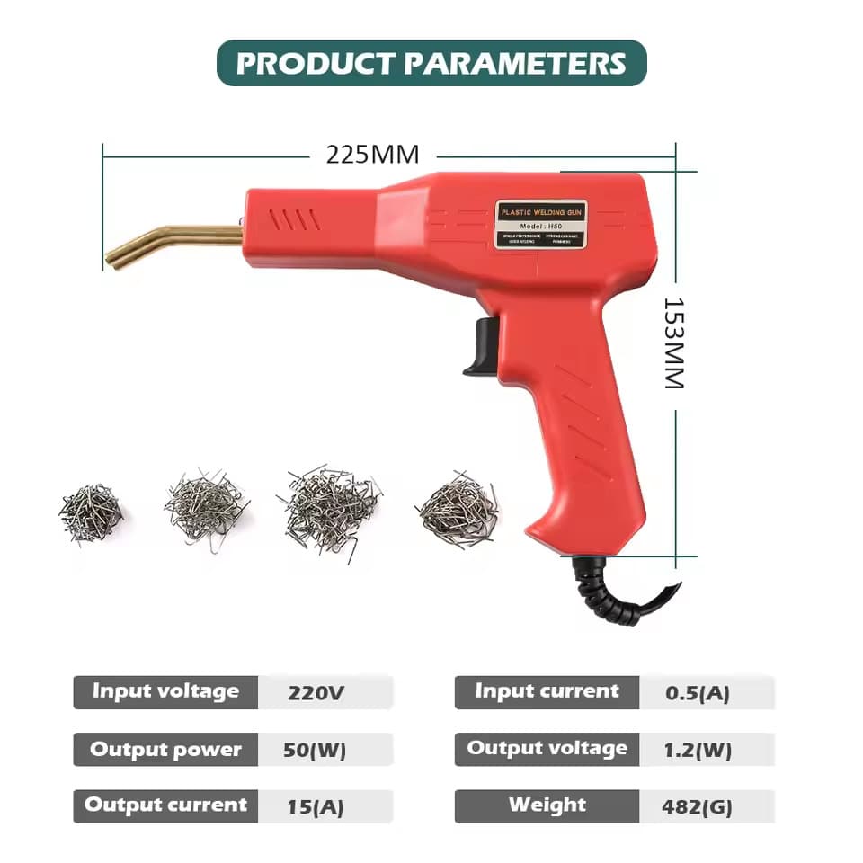 Plastic Welder EU/US Standard Bumper Repair Plastic Crack Welding Staples and Rods Hot Melt Tool