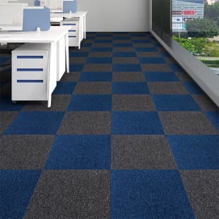 Cross-border commercial PVC full-lay carpet tiles, office thick wear-resistant banquet hall large-area flame-retardant carpet