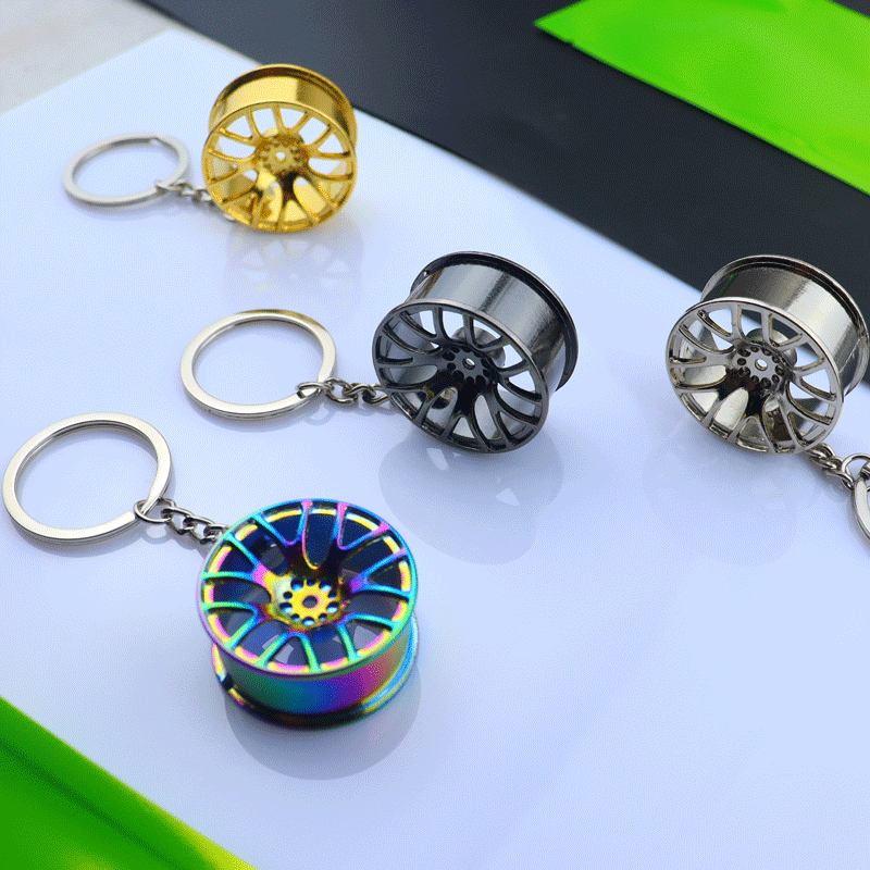 Wheel Hub Keychain Car Modified BMW Wheel Hub Keychain Pendant Metal Plated Accessories Drop Shipping