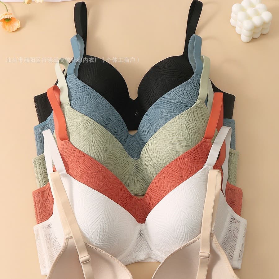 Cross-border export for TEMU, simple casual push-up comfortable anti-sagging beautiful back, underwire women's underwear.