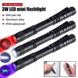 Cross-border Portable Mini LED Flashlight Aluminum Alloy Pen-shaped Household AAA Outdoor High Brightness Flashlight