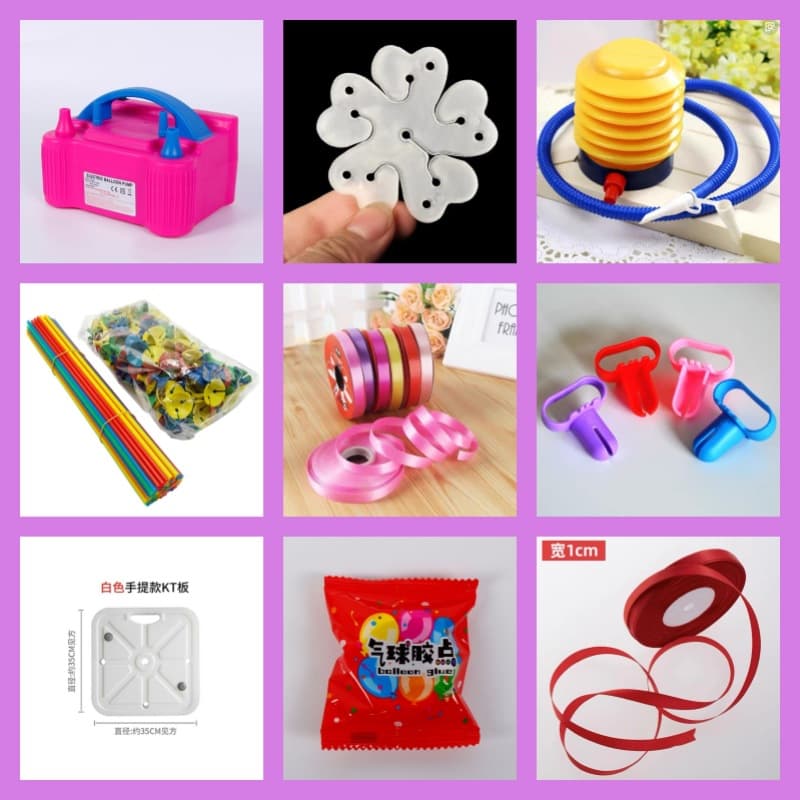 Wedding Ribbon Rod Balloon Pump Electric Balloon Pump Wedding Balloon Decoration Rain Silk Pendant Balloon Accessories