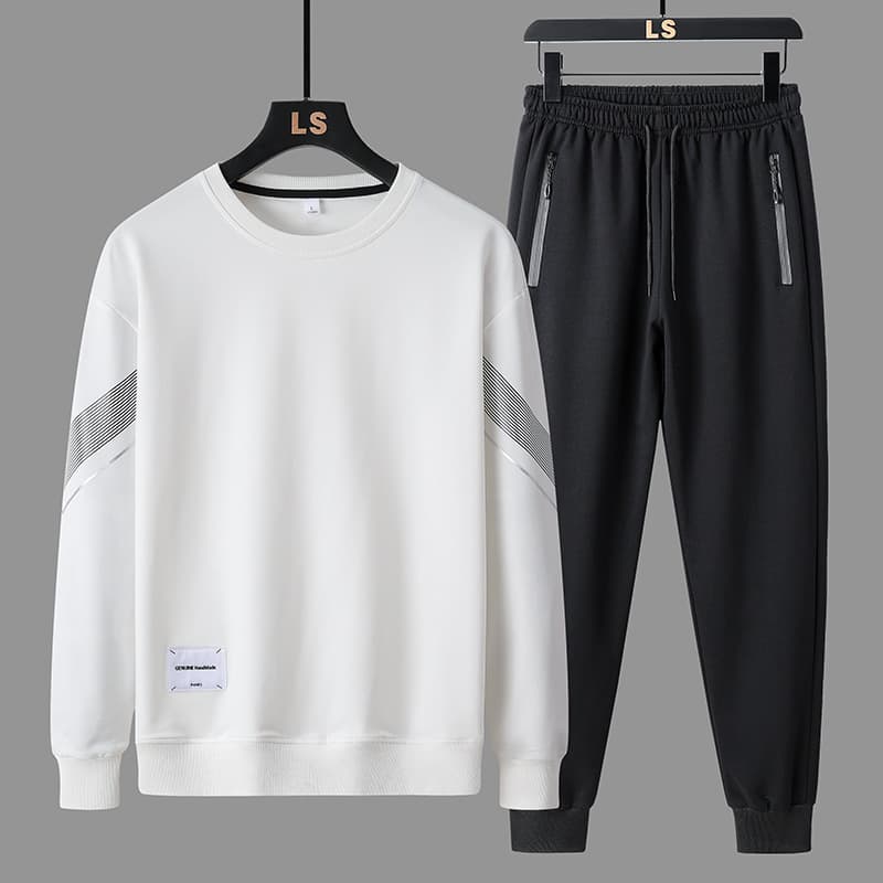 Men's Casual Sportswear Set Spring/Autumn Trendy Hoodie Two-Piece Set Men's Round Neck Hoodie Men's Streetwear Two-Piece Set