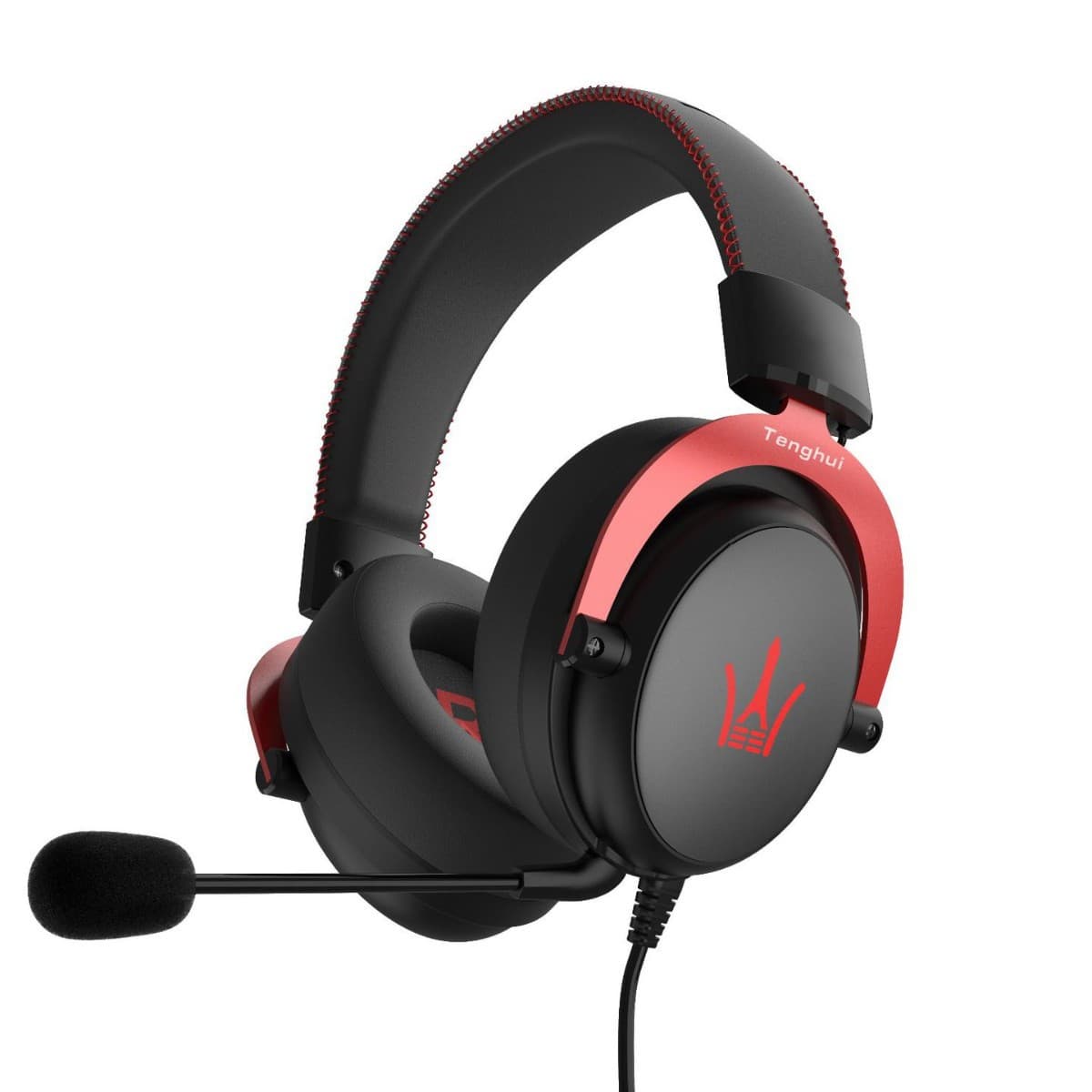 New Over-Ear PC Gaming Headset RGB Chicken Dinner Gaming Headset Full Aluminum Trim