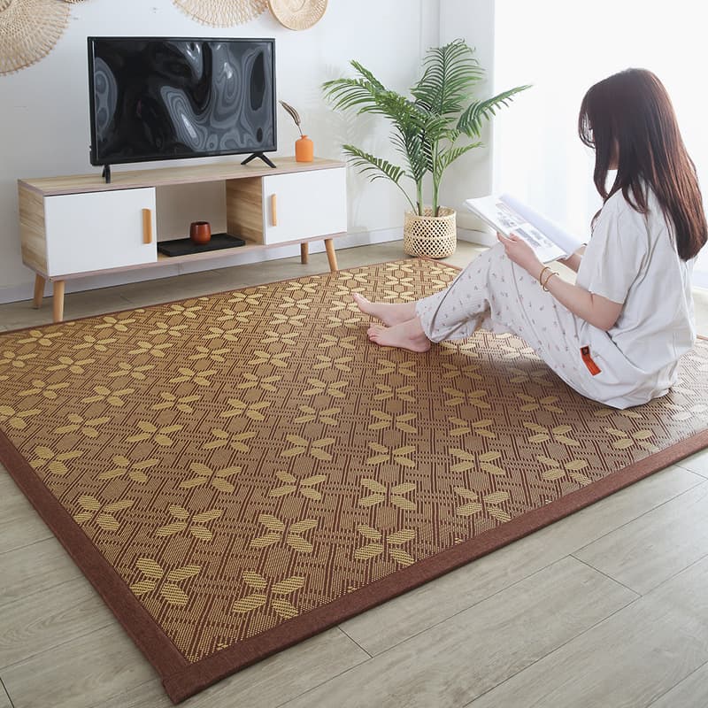 Japanese Tatami Mat for Bay Window, Balcony, Living Room, Bedside, Summer Ice Silk Floor Mat, Dormitory Mattress