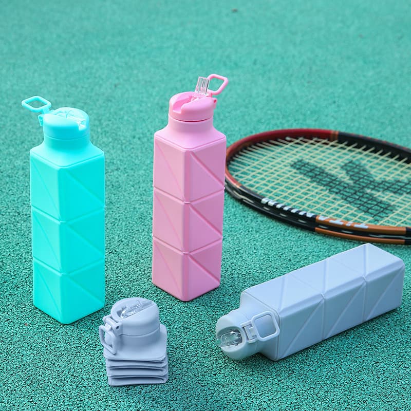 Food-Grade Outdoor Sports Water Bottle Silicone Portable Folding Cup Running Fitness Water Bottle Waterbottle Cup
