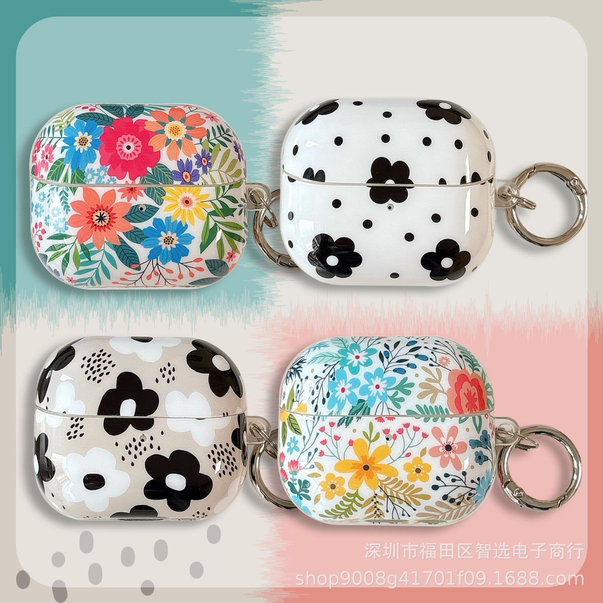 Samsung Galaxy Buds3 Pro Earphone Case, Simple Flower Design Buds3 Fe Bluetooth Protective Case, Cross-Border Shell
