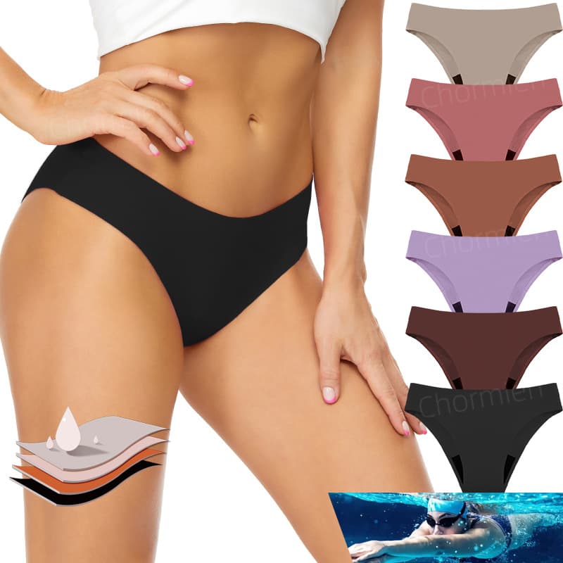 Cross-border seamless swim trunks, menstrual underwear, four-layer leak-proof, no sanitary napkin required, period panties, women's menstrual panties