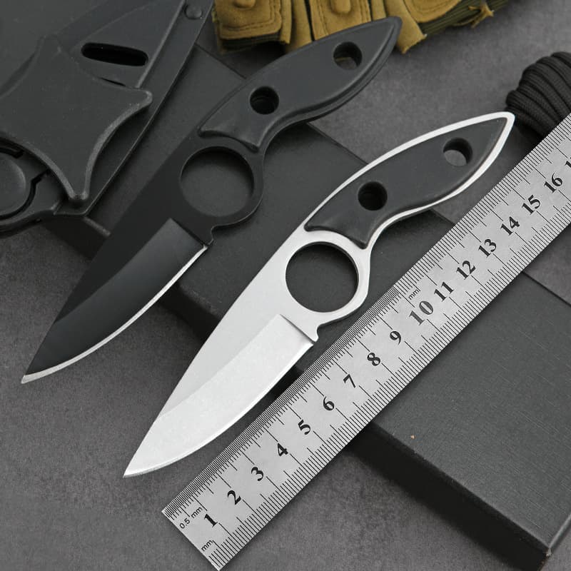 Cross-border hot selling outdoor small straight knife multi-functional tactical knife outdoor knife camping self-defense leggings with sheath fruit knife