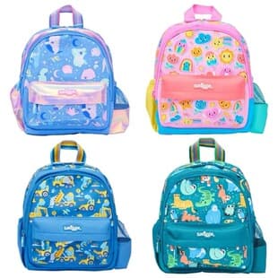 Australian Smiggle Small Backpack for Kindergarten Toddlers Ages 1-3, Cute Card Design Kids Bag