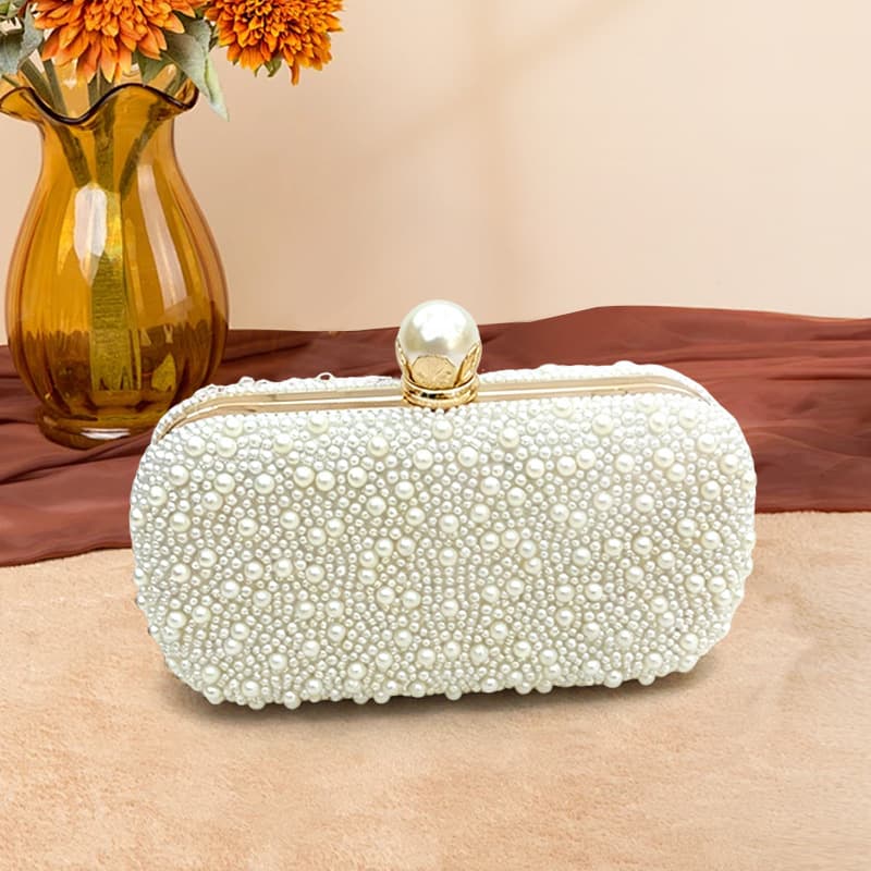 Cross-border Trendy Fashion Evening Bag Clutch Shoulder Banquet Bag Hot-selling Pearl Bag Evening Gown Banquet Bag