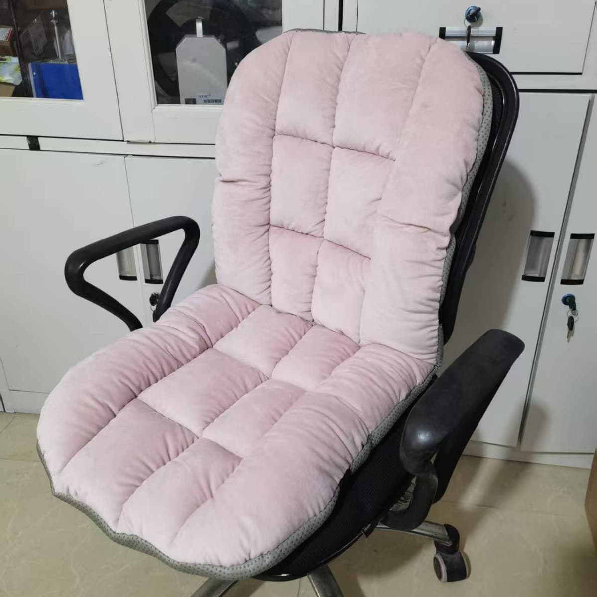 Cross-border large square one-piece seat cushion office chair cushion backrest integrated heated seat cushion student chair cushion wholesale