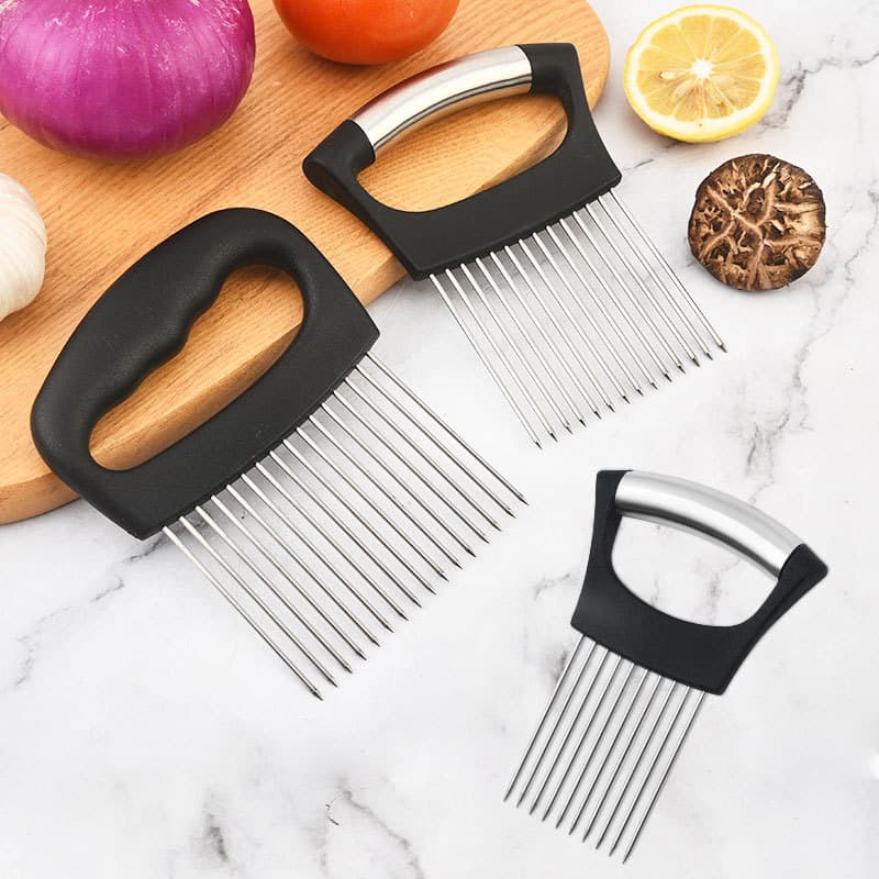 Wholesale 304 Stainless Steel Onion Needle Fixer Onion Holder Kitchen Tool Onion Fork Onion Tenderizer Meat Needle