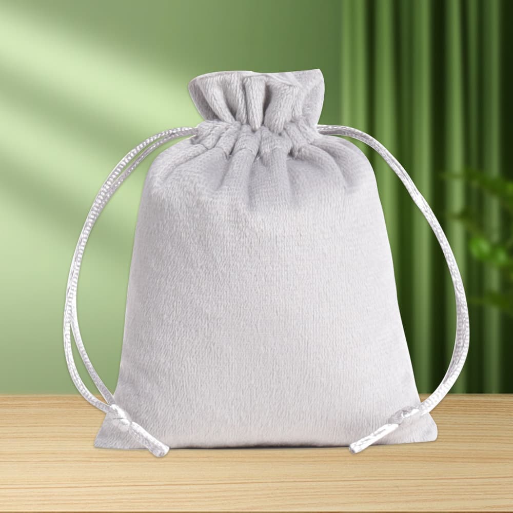 Custom Velvet Drawstring Bag for Jewelry, Accessories, Hair Dryer, Earphones, Velvet Storage Pouch