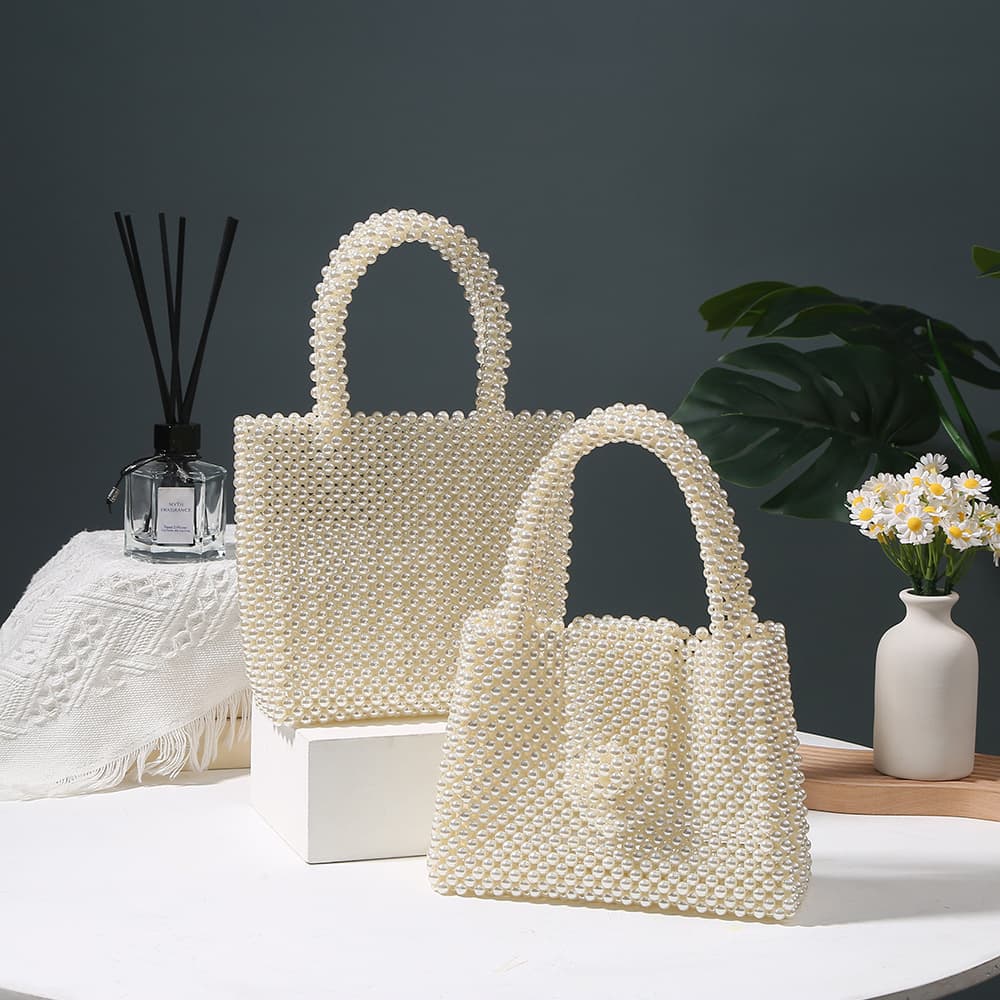 Korean Style New Pearl Handbag Simple Niche Pearl Bag Chanel Style Pearl Handbag Factory Wholesale